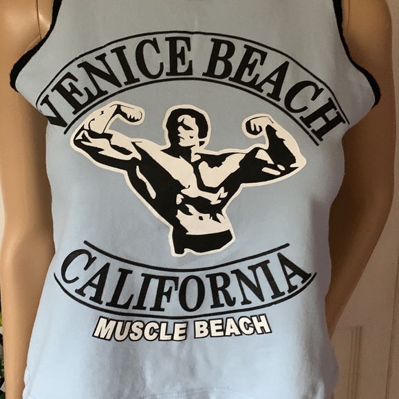 Venice beach California Muscle Beach crop tank top shirt S M L - Picture 4 of 9